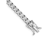 14K White Gold Lab Grown Diamond Illusion Setting Bracelet