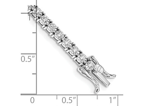 14K White Gold Lab Grown Diamond Illusion Setting Bracelet