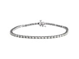 14K White Gold 1ctw Lab-Grown White Diamond Tennis Bracelet.