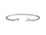 14K White Gold 1ctw Lab-Grown White Diamond Tennis Bracelet.