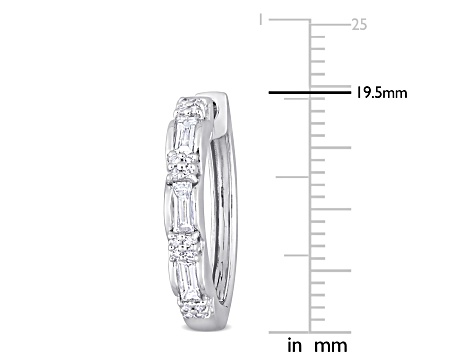 1ctw Diamond Vintage Hoop Earrings in Platinum
