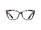 Red Crystal Square Frame Reading Glasses. Strength 1.50