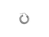 Judith Ripka Verona Rhodium Over Sterling Silver 3/4" Twisted Hoop Earrings