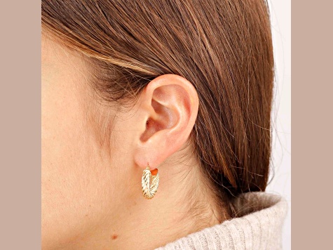 Judith Ripka Verona 14K Yellow Gold Clad 3/4" Twisted Hoop Earrings