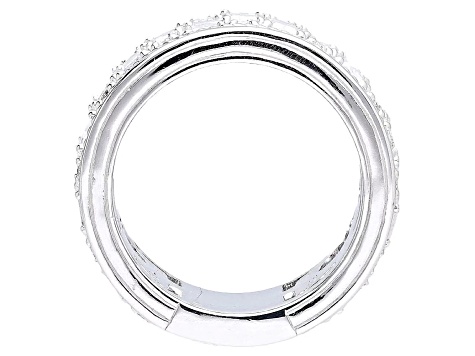 Judith Ripka 8.90ctw Bella Luce® Diamond Simulant Rhodium Over Sterling Silver Band Ring