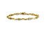 14k Yellow Gold and Rhodium Over 14k Yellow Gold Fancy Diamond and Peridot Bracelet