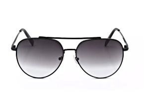 Kendall + Kylie Black Frame/ Smoke Gradient Lens Aviator Sunglasses