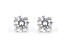Certified White Lab-Grown Diamond E-F SI 18k White Gold Stud Earrings 1.50ctw