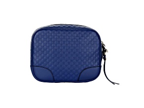 Gucci Bree Microguccissima Caspian Blue Leather Crossbody Bag