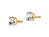 14K Yellow Gold Lab Grown Diamond 1/2ct. VS/SI GH+, 4 Prong Earrings