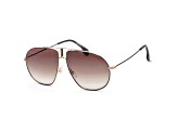 Carrera Unisex Fashion 60mm Black Gold Sunglasses | CARRERA-S-02M2-HA