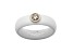 Caslique White Silicone Ring with Lab Grown Diamond in 14K Gold Bezel, 0.20ct