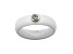 Caslique White Silicone Ring with Blue Lab Grown Diamond in 14K Gold Bezel, 0.10ct