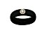 Caslique Black Silicone Ring with Lab Grown Diamond in 14K Gold Bezel, 0.10ct