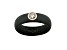 Caslique Stone Gray Silicone Ring with Lab Grown Diamond in 14K Gold Bezel, 0.20ct