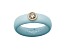 Caslique Powder Blue Silicone Ring with Lab Grown Diamond in 14K Gold Bezel, 0.20ct