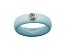 Caslique Powder Blue Silicone Ring with Blue Lab Grown Diamond in 14K Gold Bezel, 0.10ct