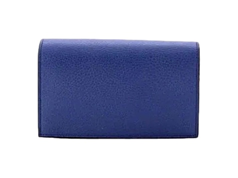 Gucci Blue Marmont GG Womens Leather Wallet on Chain Crossbody Bag