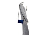 Gucci Blue Marmont GG Womens Leather Wallet on Chain Crossbody Bag