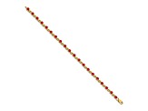 14k Yellow Gold Oval Ruby Bracelet