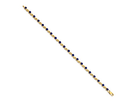 14k Yellow Gold Sapphire Bracelet