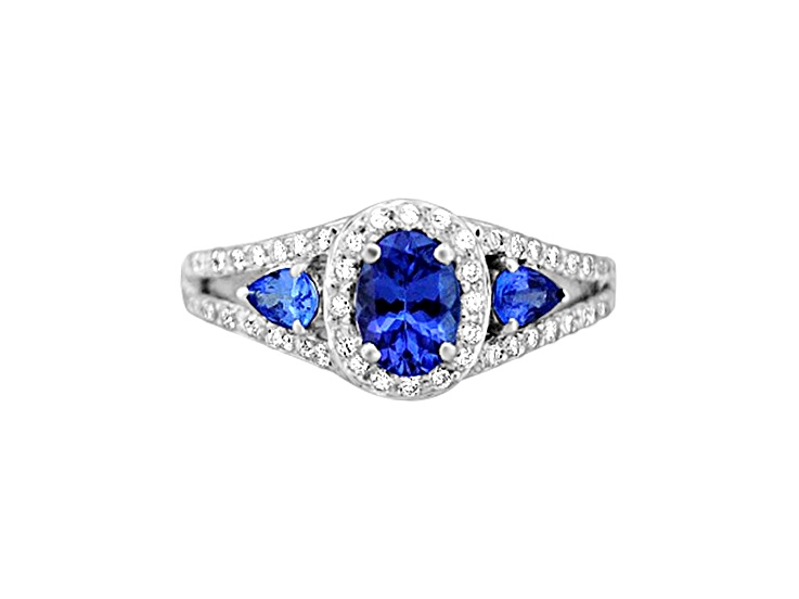 14K White Gold Tanzanite and Diamond Ring, 1.59ctw