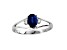 0.43ctw Sapphire and Diamond Ring in 14k White Gold