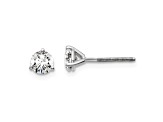 14K White Gold Lab Grown Diamond 3/4ctw VS/SI GH Screw Back 3-Prong Earrings