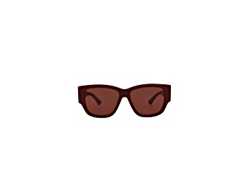 Picture of Bottega Veneta Square Full-Frame Red Acetate Sunglasses