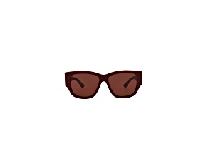 Bottega Veneta Square Full-Frame Red Acetate Sunglasses