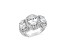 Judith Ripka 10.48ctw Oval and Round Bella Luce Diamond Simulant Rhodium Over Sterling Silver Ring