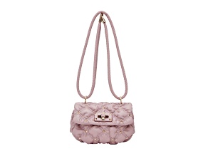 Valentino Garavani Spikeme Dusty Rose Studded Leather Small Crossbody Bag