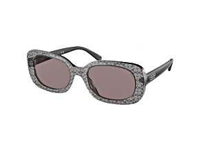 Coach Women's 54mm Grey Transparent Sig C Sunglasses
