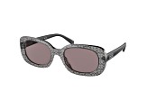 Coach Women's 54mm Grey Transparent Sig C Sunglasses
