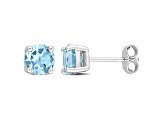 2ctw Sky Blue Topaz Stud Earrings in Sterling Silver
