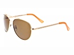 OSCAR by Oscar de la Renta Rose Aviator Frame / Brown Lenses  display picture 3