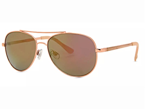 OSCAR by Oscar de la Renta Rose Aviator Frame / Brown Lenses  display picture 1