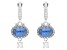 Judith Ripka Penelope Blue Dumortierite Doublet & Bella Luce® Rhodium Over Sterling Silver Earrings