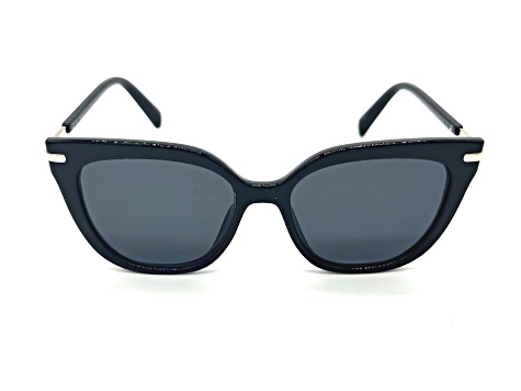 Kendall + Kylie Black and Gold Frame / Gray Lens Sunglasses