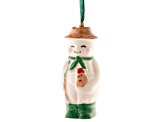 Belleek Farmer Snowman Ornament