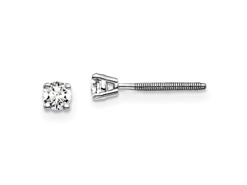 Picture of 14K White Gold Lab Grown Diamond 1/5ctw VS/SI GH Screw Back 4 Prong Earrings