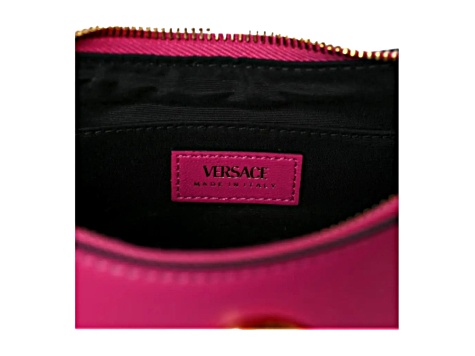 Versace La Medusa Half Moon Hobo Shoulder Crossbody Bag Pink