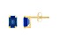 6x4mm Emerald Cut Lab Created Sapphire 10k Yellow Gold Stud Earrings