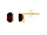 6x4mm Emerald Cut Garnet 10k Yellow Gold Stud Earrings