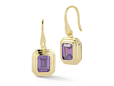 Rachel Zoe 14K Yellow Gold Over Sterling Silver Purple Cubic