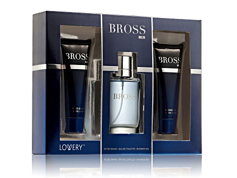 Lovery Mens Bross Signature Beauty Spa Aromatherapy Gift Set, 3pc