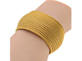 Stainless Steel and 14K Yellow Gold Cuff Bracelet
