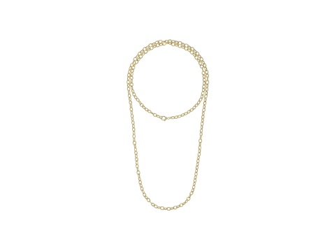 Judith Ripka Verona 14k Gold Clad 52" Oval Link Necklace