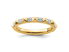 14K Yellow Gold Stackable Expressions Diamond Ring 0.128ctw