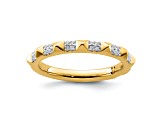14K Yellow Gold Stackable Expressions Diamond Ring 0.128ctw